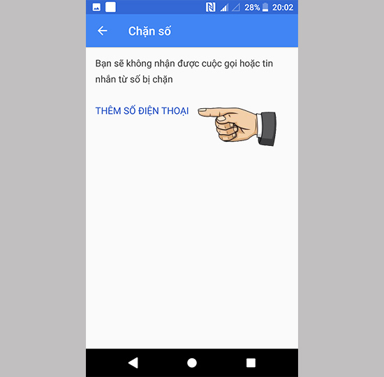 Th&ecirc;m số để chặn